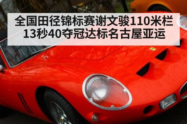 全国田径锦标赛谢文骏110米栏13秒40夺冠达标名古屋亚运