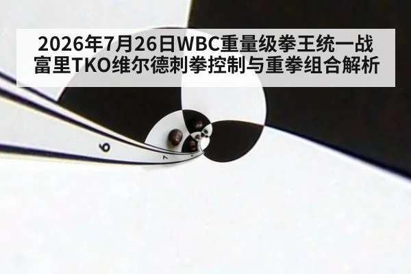 2026年7月26日WBC重量级拳王统一战富里TKO维尔德刺拳控制与重拳组合解析